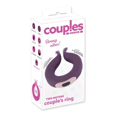   Couples Choice - anello fallico vibrante doppio motore ricaricabile - viola