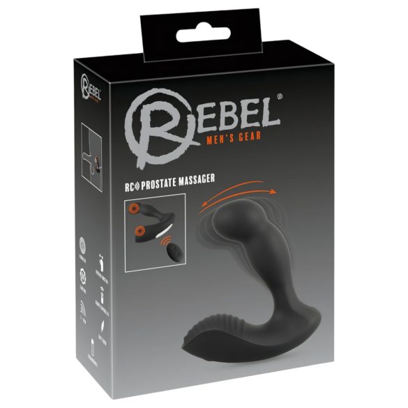 Rebel - vibratore prostatico ricaricabile telecomandato - silicone nero