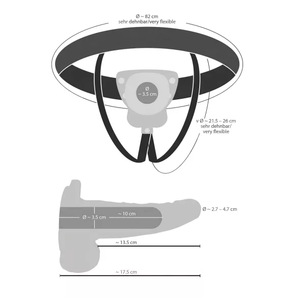 You2Toys - strap-on vibratore cavo indossabile - colore naturale