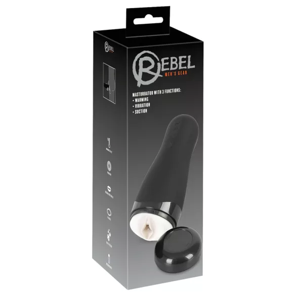 Rebel 3 Function - masturbatore a forma di vagina riscaldante a batteria