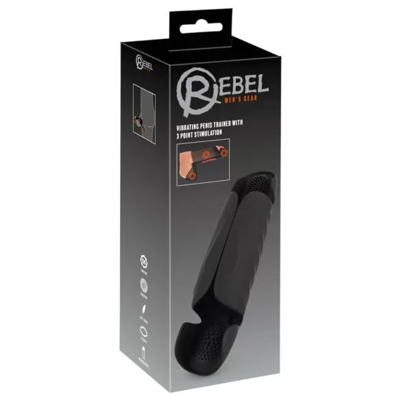 Rebel - vibratore prostatica a 3 motori (nero)