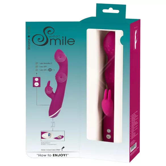 SMILE - vibratore flessibile doppia stimolazione punto A e G - silicone viola