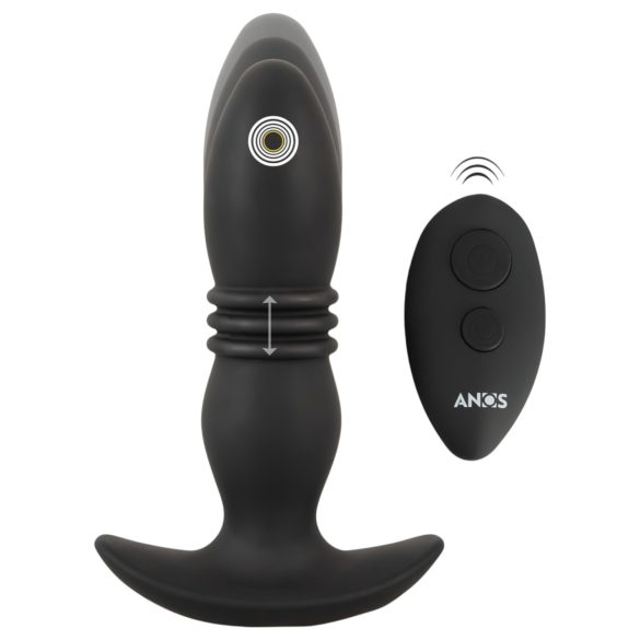 ANOS - vibratore anale con telecomando wireless - nero