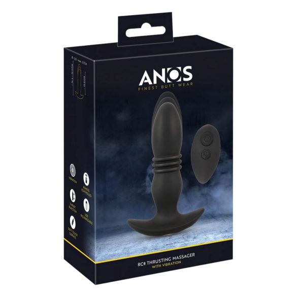 ANOS - vibratore anale con telecomando wireless - nero
