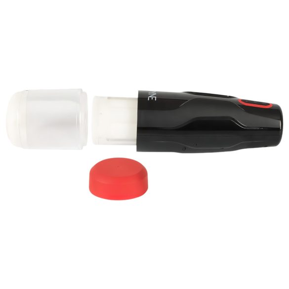 WYNE 05 - masturbatore rotante ricaricabile - silicone nero bianco