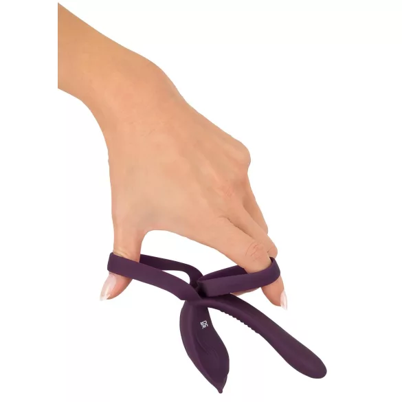 Couples Choice - anello fallico ricaricabile con telecomando - silicone viola