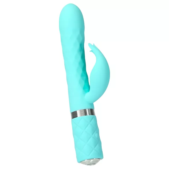 Pillow Talk Lively - vibratore turquoise, ricaricabile con stimolatore clitorideo