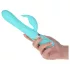 Pillow Talk Lively - vibratore turquoise, ricaricabile con stimolatore clitorideo