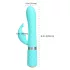 Pillow Talk Lively - vibratore turquoise, ricaricabile con stimolatore clitorideo