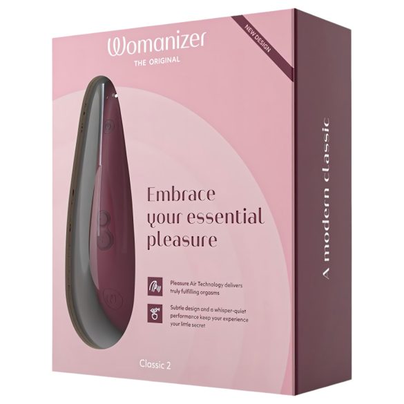 Womanizer Classic 2 - stimolatore clitorideo a onde d’aria ricaricabile - rosso