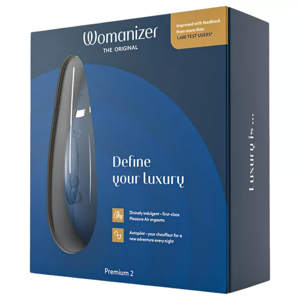 Womanizer Premium 2 - stimolatore clitorideo a onde d’aria - blu