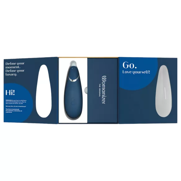 Womanizer Premium 2 - stimolatore clitorideo a onde d’aria - blu