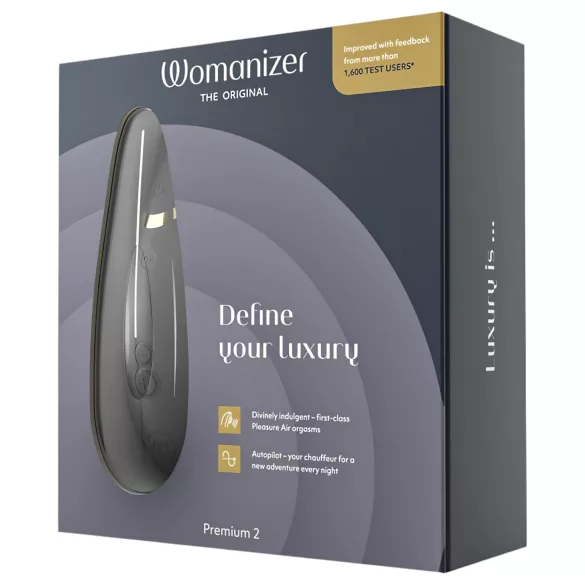 Womanizer Premium 2 - stimolatore clitorideo a onde d’aria - nero
