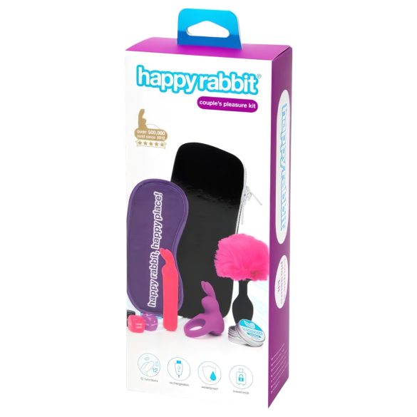 Happyrabbit Couples - set vibratore ricaricabile - 7 pezzi