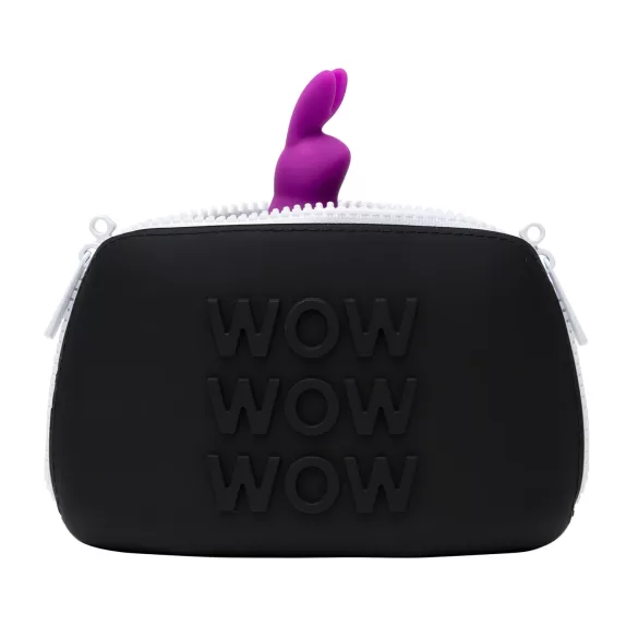 Happyrabbit - anello fallico vibrante con custodia - silicone viola