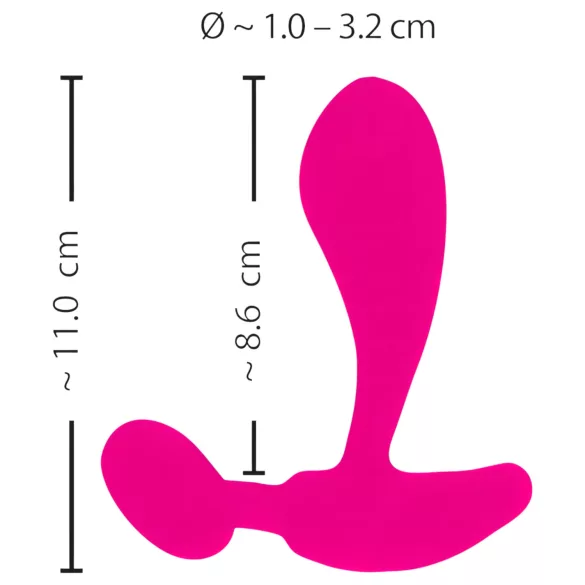 SMILE RC - vibratore punto G ricaricabile wireless - silicone rosa