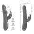 SMILE Rabbit - vibratore ricaricabile rotante e spintaneo con rabbit clitorideo (rosa)