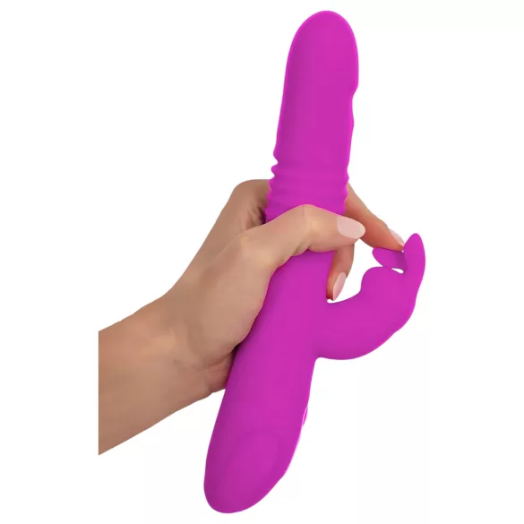 SMILE Rabbit - vibratore ricaricabile rotante e spintaneo con rabbit clitorideo (rosa)
