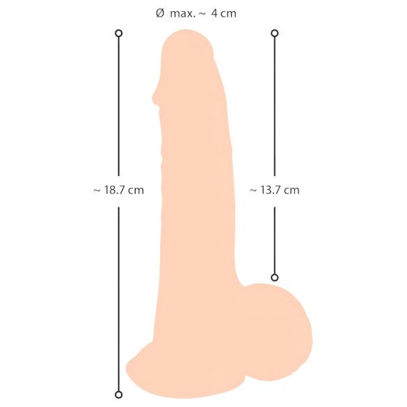 Nature Skin - dildo realistico pelle - 19cm naturale