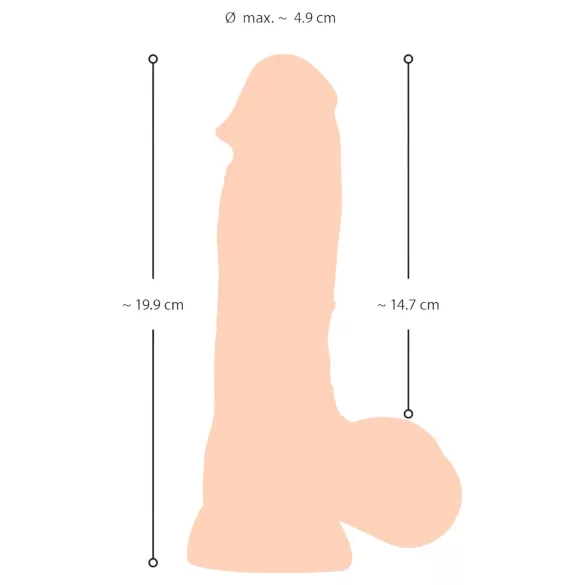 Nature Skin - dildo realistico - 20cm pelle naturale