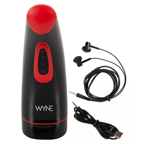 WYNE 03 - masturbatore ricaricabile con vibrazione e suzione (nero)