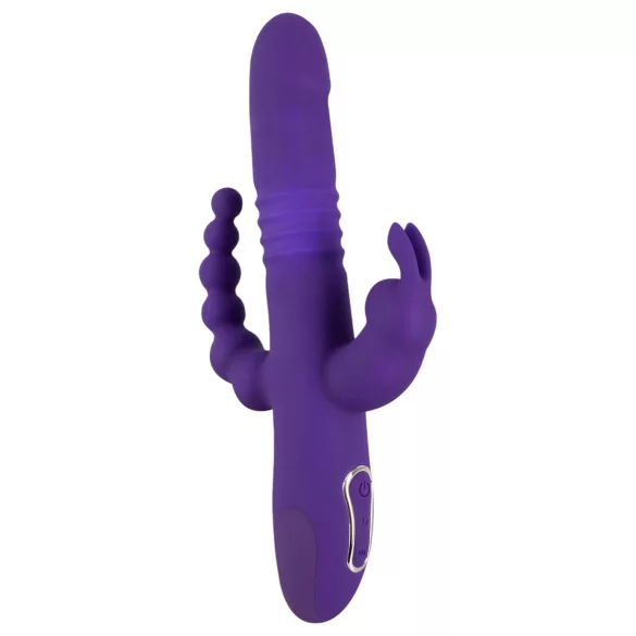 SMILE Triple - vibratore triplo con rotazione e spinta - ricaricabile - viola