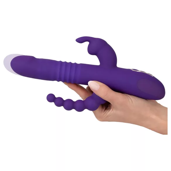 SMILE Triple - vibratore triplo con rotazione e spinta - ricaricabile - viola