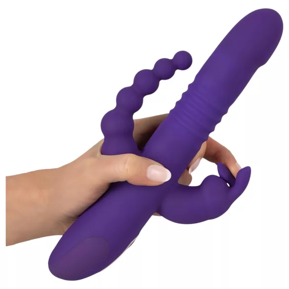 SMILE Triple - vibratore triplo con rotazione e spinta - ricaricabile - viola