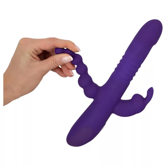 SMILE Triple - vibratore triplo con rotazione e spinta - ricaricabile - viola