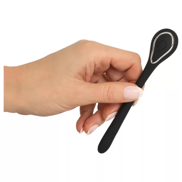 Penis Plug - dilatatore uretrale vibrante ricaricabile 1cm nero