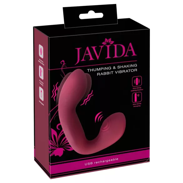 Javida Thumping - vibratore G-Spot e clitoride pulsante (rosso)