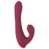 Javida - Vibratore rotante rosso con telecomando e braccio clitorideo