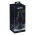 ANOS - plug anale morbido rigato - 7cm (nero)