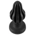 ANOS - tappo anale morbido rigato - 7 cm (nero)