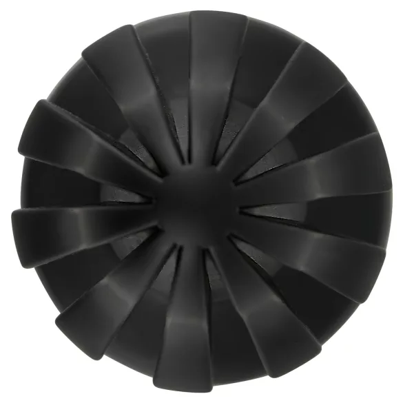 ANOS - tappo anale morbido rigato - 7 cm (nero)