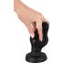 ANOS - plug anale morbido rigato - 7cm (nero)