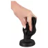 ANOS - tappo anale morbido rigato - 7 cm (nero)