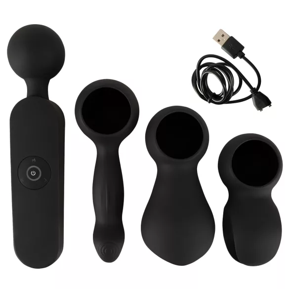 Couples Choice - vibratore massaggiante ricaricabile riscaldante - nero