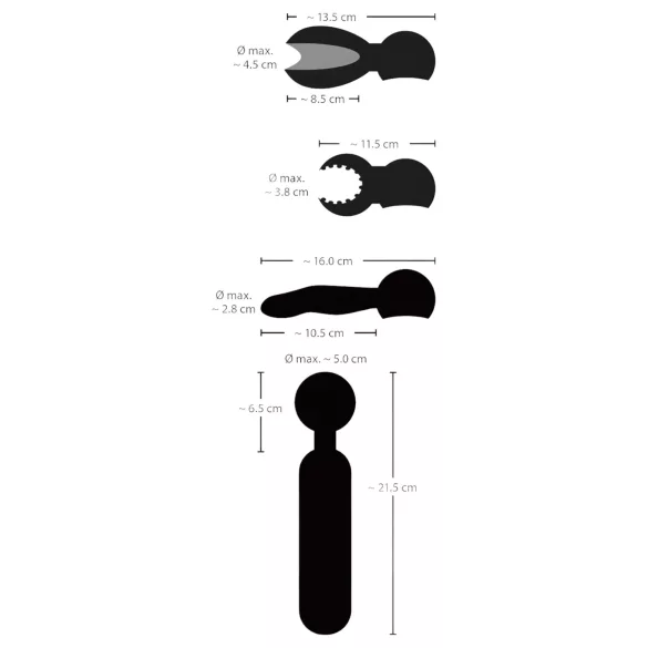 Couples Choice - vibratore massaggiante ricaricabile riscaldante - nero