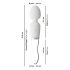 Liaison Wand - Vibratore in silicone-vetro con LED trasparente