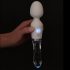 Liaison Wand - Vibratore in silicone-vetro con LED trasparente