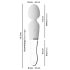 Liaison Wand - Vibratore in silicone-vetro con LED trasparente