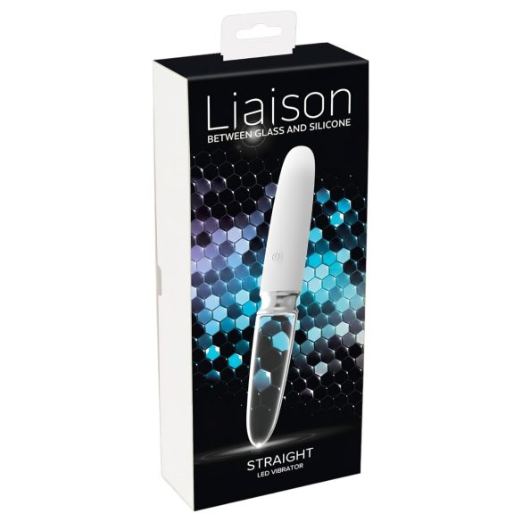 Liaison Straight - vibratore a LED ricaricabile (trasparente-bianco)