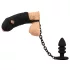 Black Velvets - gabbia pene in silicone con plug anale - nero