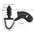 Black Velvets - gabbia pene in silicone con plug anale - nero