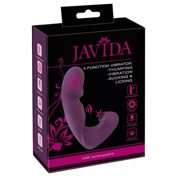 Javida - vibratore 4 in 1 per stimolazione del clitoride (viola)
