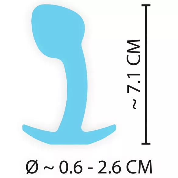 Cuties Mini Butt Plug - plug anale in silicone (blu, 2,6 cm)