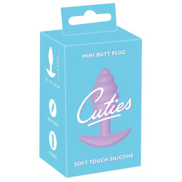 Cuties Mini Butt Plug - plug anale piccolo - silicone viola 2,8 cm