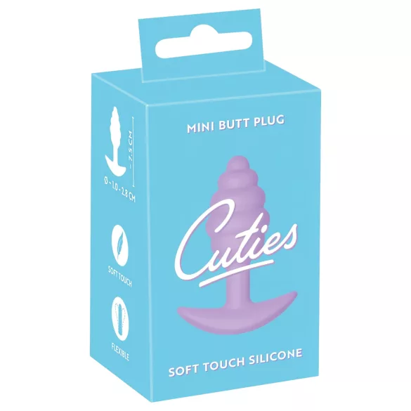 Cuties Mini Butt Plug - plug anale in silicone (viola, 2,8 cm)