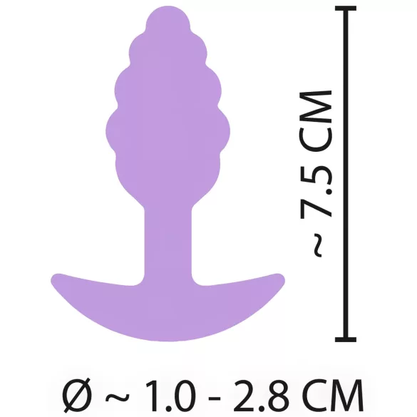 Cuties Mini Butt Plug - plug anale in silicone (viola, 2,8 cm)